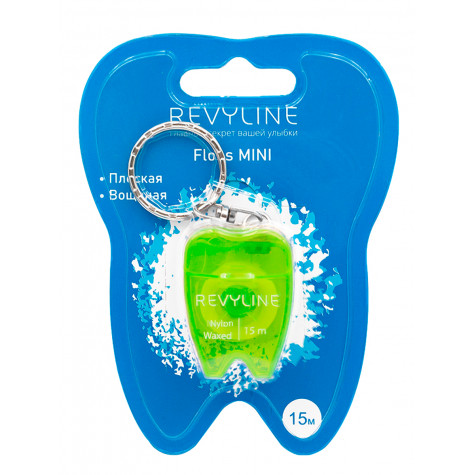 Зубная нить вощеная Revyline floss mini, 15 m, салатовая